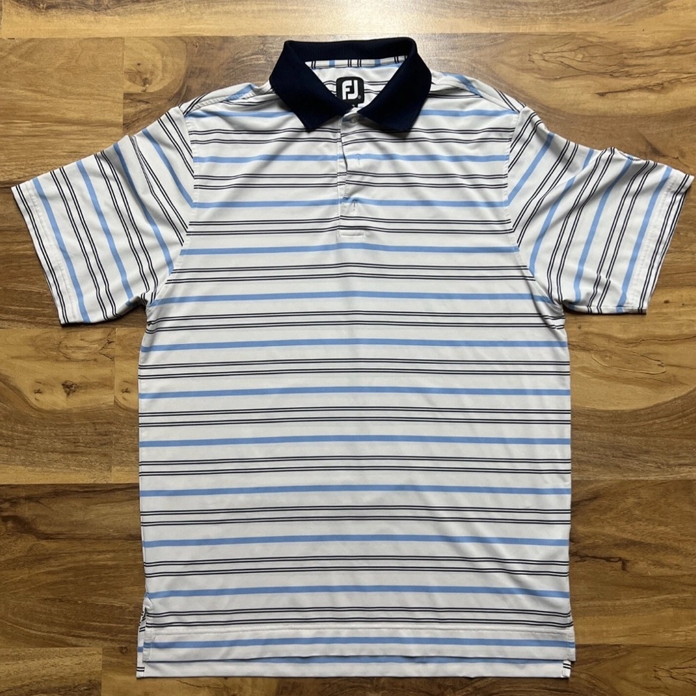 FootJoy Blue Striped Polo Shirt
